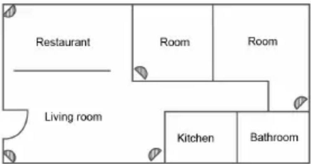 Restaurant Room Room Living room Kitchen Bathroom