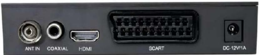 ANT IN COAXIAL HDMI SCART DC-12V/1A