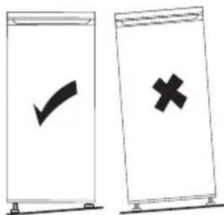 Two identical diagrams showing a checkmark and a cross symbol inside vertical bars, likely indicating approval or cancellation.