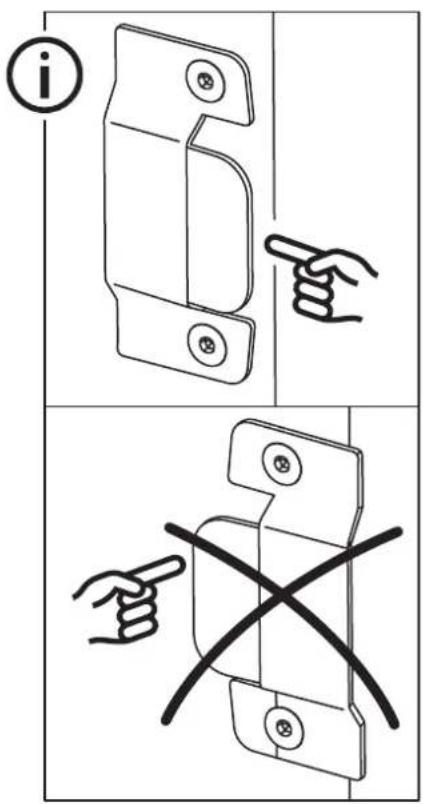 Diagram illustrating two different types of switch or switch mechanism, with labeled parts and directional arrows indicating action or selection.