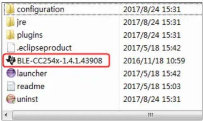 configuration jre plugins .eclipseproduct BLE-CC254x-1.4.1.43908 launcher readme uninst 2017/8/24 15:31 2017/8/24 15:31 2017/8/24 15:31 2017/5/18 15:42 2016/11/18 10:59 2017/5/18 15:42 2017/5/18 15:03 2017/8/24 15:31