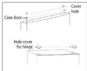 Case door Cover hole Hole cover for hinge