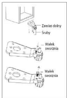 Zawias dolny Śruby Walek sworznia Walek sworznia