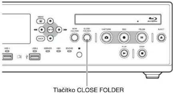 Tlačitko CLOSE FOLDER
