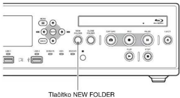 Tlačitko NEW FOLDER
