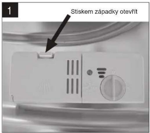 1 Stiskem západky otevřít