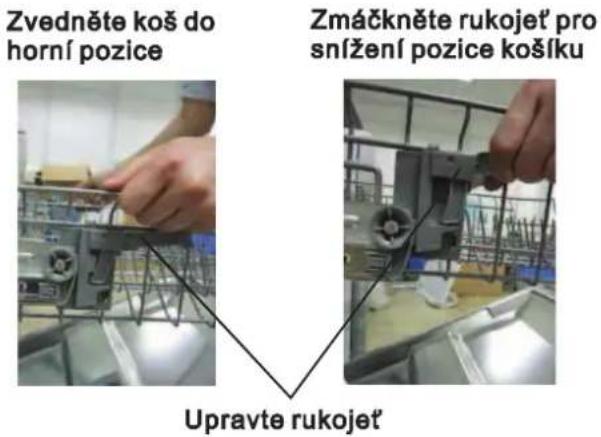 Mora IM 640 - Nastavení horního koše Sklápění přihrádek na šálky - 1