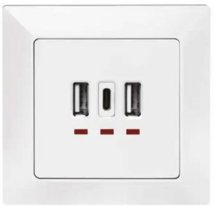 LOGILINK PA0254 - 3-USB Port Wall Socket - 4