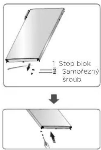1 Stop blok 2 Samořezný šroub