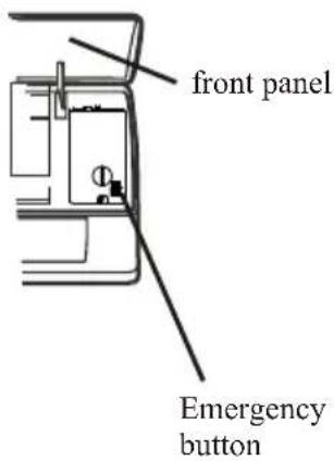 front panel Emergency button