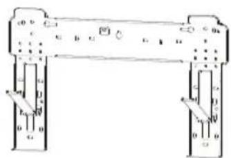 Technical diagram of a mechanical or electrical component with labeled parts and connection points