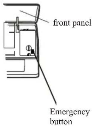 front panel Emergency button