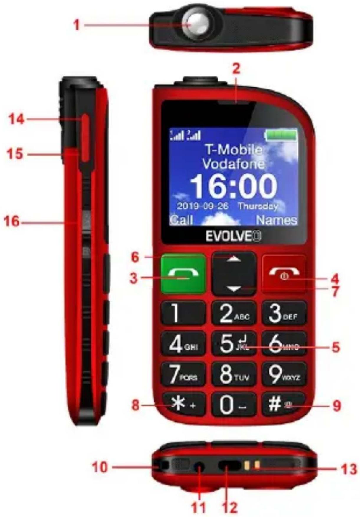 1 2 T-Mobile Vodafone 16:00 2019-09-26 Thursday Call Names EVOLVE® 14 15 16 6 3 4 7 1 2 ABC 3 DEF 4 GHI 5 JKL 6 MNG 5 7 FORS 8 TUV 9 WXYZ * + 0 - # 8 9 10 11 12 13