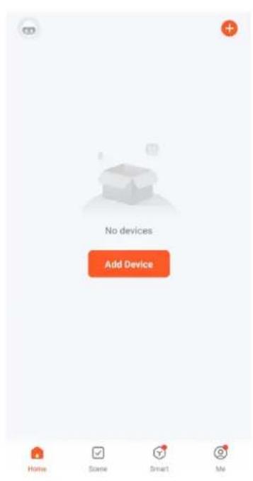 No devices Add Device Home Scene Smart Me