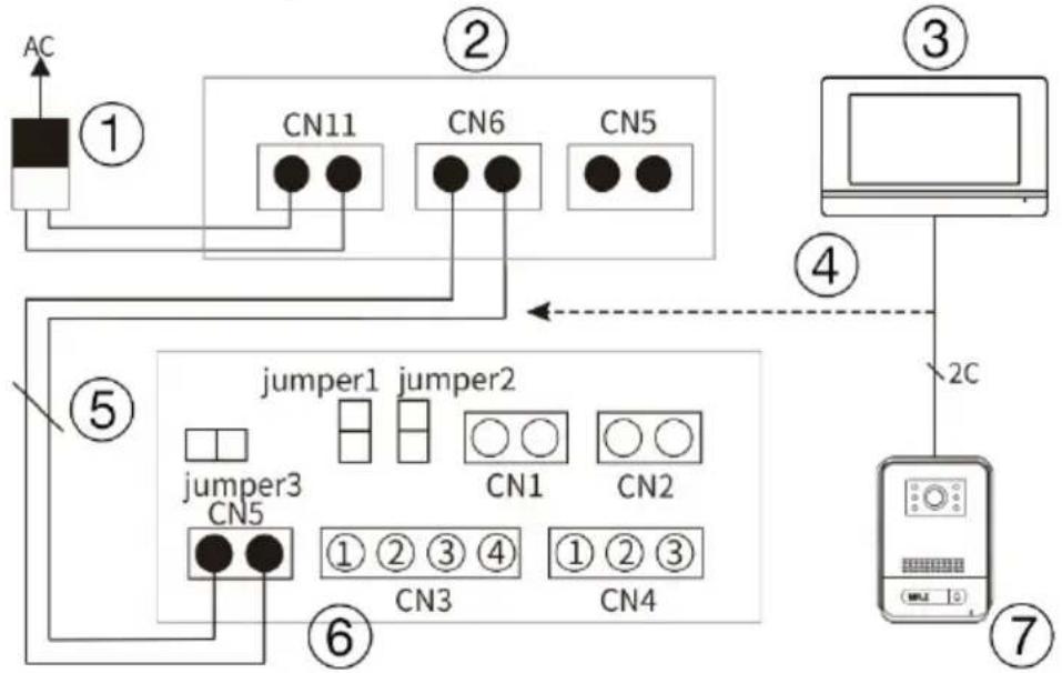 Evolveo DoorPhone AP1 - Conexiune detaliată Cu diagrama de blocare - 2