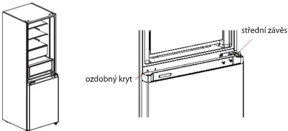 ozdobný kryt střední závěs