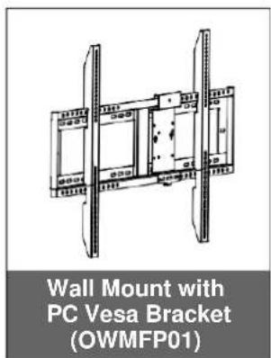 Wall Mount with PC Vesa Bracket (OWMFP01)