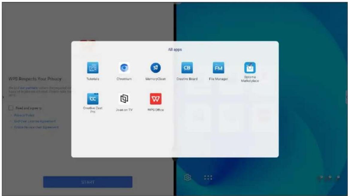 WPS Respects Your Privacy Read and agree to • Privacy Policy • Card User License Agreement • Online Device User Agreements All apps Tutorials Chromium MemoryClean Creative Board File Manager Optoma Marketplace Creative Cast Pro Joan on TV WPS Office START