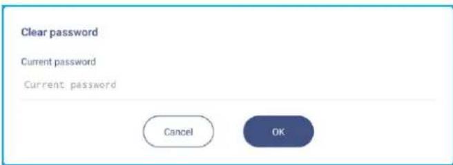 Clear password Current password Current: password Cancel OK