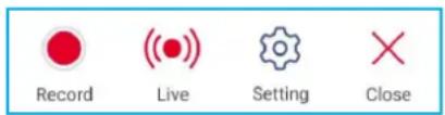 Record Live Setting Close