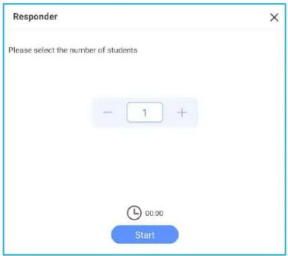 Responder Please select the number of students - 1 + 00:00 Start