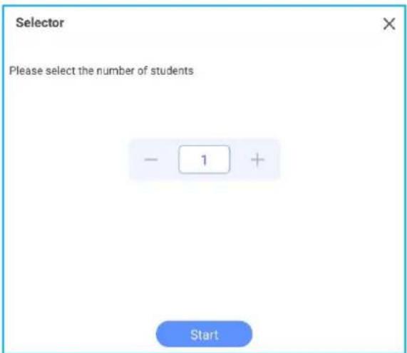 Selector Please select the number of students - 1 + Start