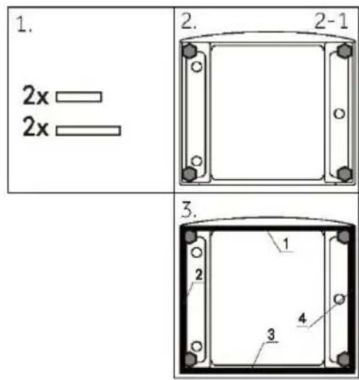 1. 2x 2x 2. 2-1 3. 1 2 3 4