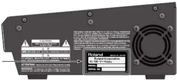 ROLAND V-800HD - Štítek - 1