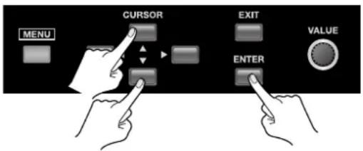 MENU CURSOR EXIT VALUE ENTER