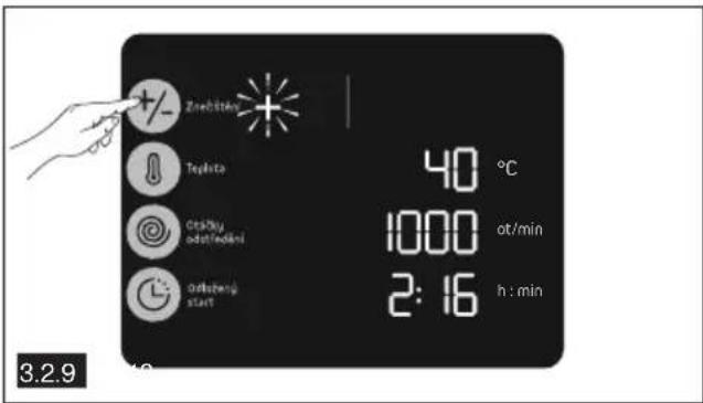Zirehältn Teplata Ostřeky odstřední Orfázeng start 40 °C 1000 ot/min 2:16 h : min 3.2.9
