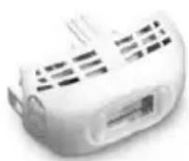 White portable air conditioner unit with ventilation slots (no visible text or labels)