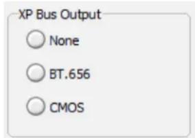XP Bus Output None BT.656 CMOS