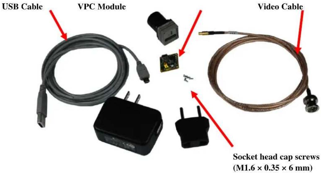 USB Cable VPC Module Video Cable Socket head cap screws (M1.6 × 0.35 × 6 mm)