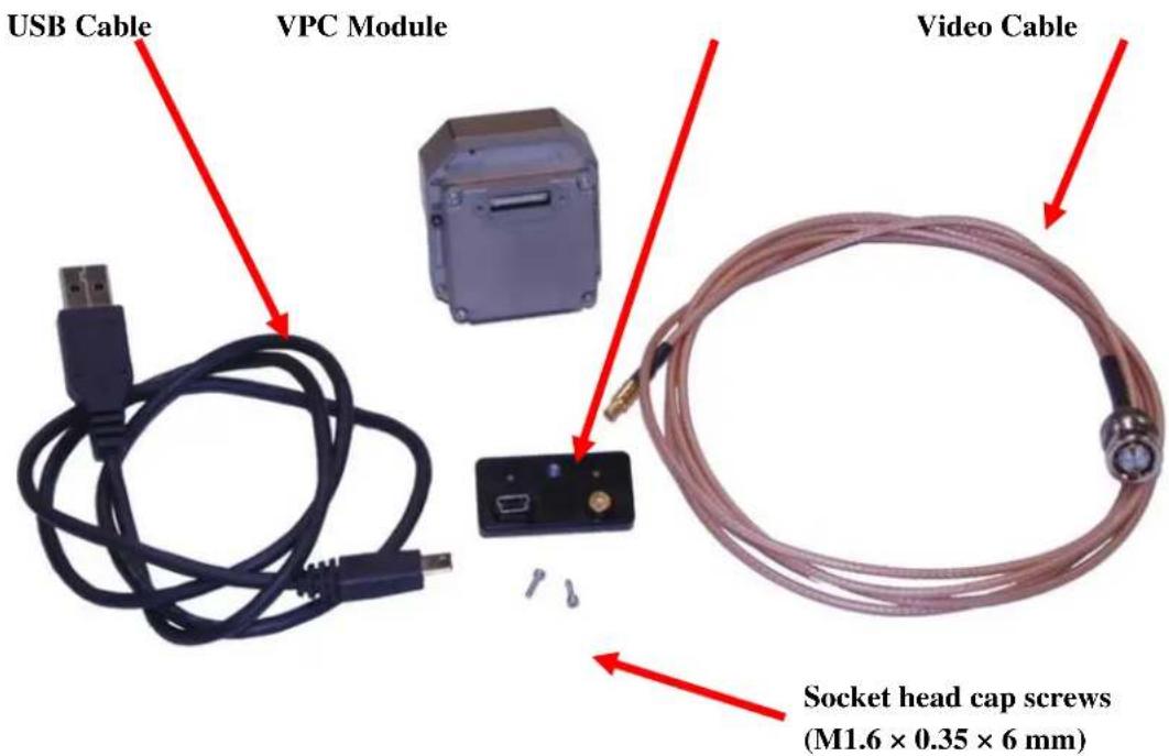 USB Cable VPC Module Video Cable Socket head cap screws (M1.6 × 0.35 × 6 mm)