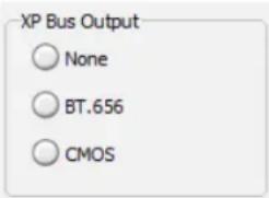 XP Bus Output None BT.656 CMOS