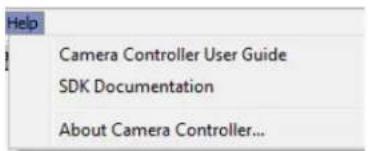 Help Camera Controller User Guide SDK Documentation About Camera Controller...
