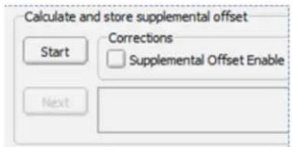 Calculate and store supplemental offset Start Corrections Supplemental Offset Enable Next