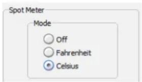 Spot Meter Mode Off Fahrenheit Celsius