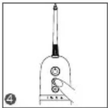 Diagram of a dental or dental tool with labeled parts and a numbered marker, likely for instructional or technical reference.