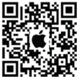 QR code with Apple logo in the center, likely for digital scanning and linking to online content.