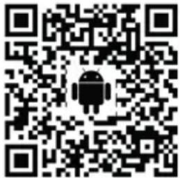 QR code with central logo of Android robot icon, likely linking to a website or app