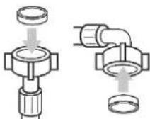 Exquisit WA57014-020A - Water inlet and outlet - 1