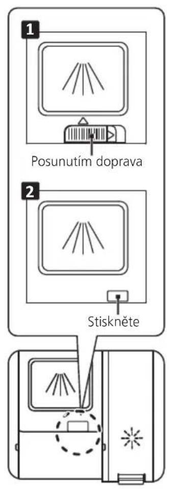 1 Posunutím doprava 2 Stiskněte