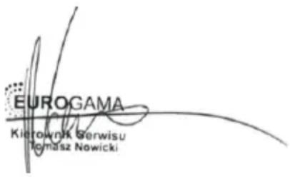 EUROGAMA Kierownik Gerwisu Tomasz Nowicki