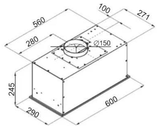 560 280 100 271 Ø150 245 290 600