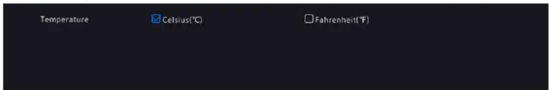Temperature Celsius(°C) Fahrenheit(°F)