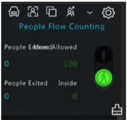 People Flow Counting People Entered Allowed 0 100 People Exited Inside 0 0