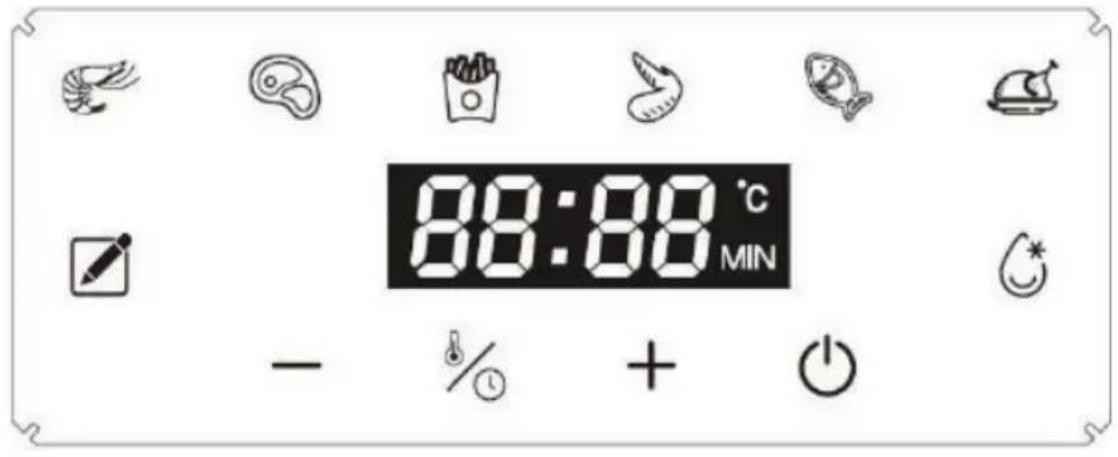 88:88 °C MIN - % + 功