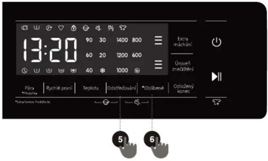 HISENSE WF5S7041BW - ZTLUMENÍ (VYPNUTÍ OZNAMOVACÍCH ZVUKOVÝCH TÓNŮ) - 1