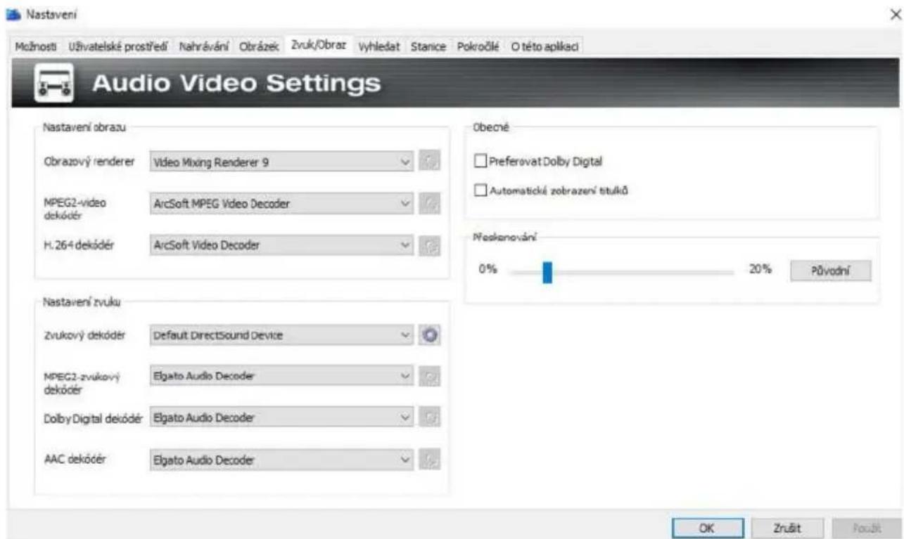 Evolveo Sigma T2 - Audio and video settings - 1